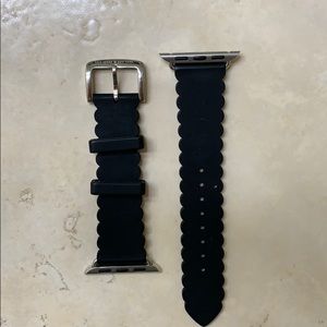 Kate Spade black scallop silicone strap ♠︎